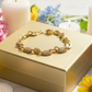 Lovely Golden Micro Pave Cubic Zirconia Link Bracelet