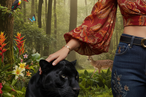 Lovely Golden Micro Pave Cubic Zirconia Link Bracelet