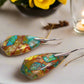 Dazzling Bohemian Imperial Jasper Geometric Drop Earrings