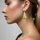 Dazzling Bohemian Imperial Jasper Geometric Drop Earrings
