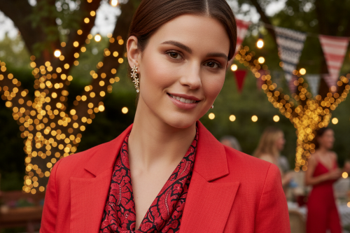 Alluring Cubic Zirconia, Gold Flower Earrings