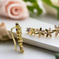 Alluring Cubic Zirconia, Gold Flower Earrings