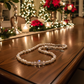 Elegant Mother of Pearl and Crystal Necklace