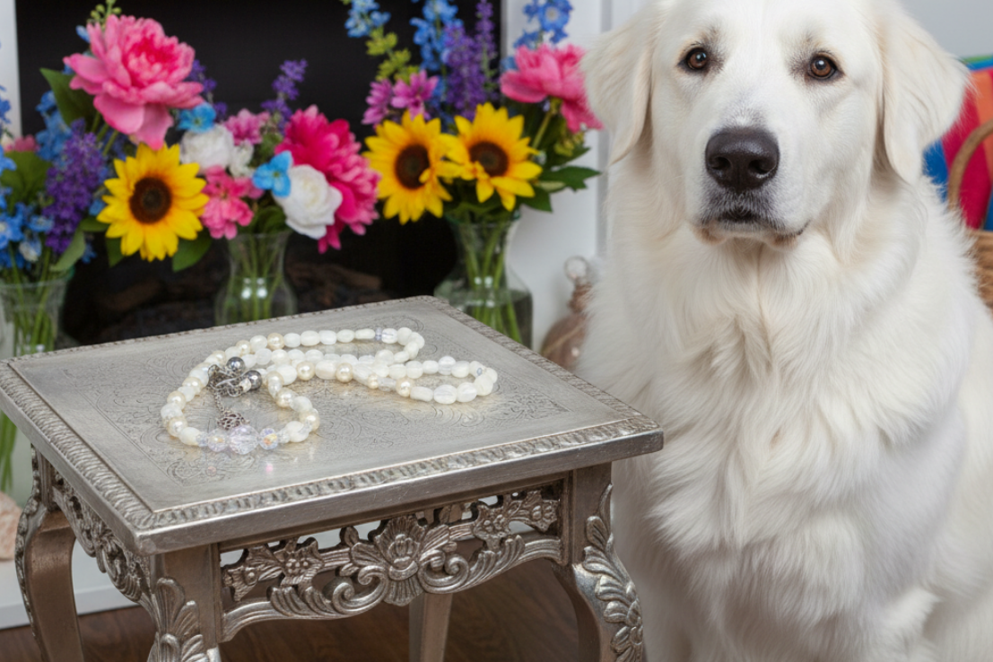 Elegant Mother of Pearl and Crystal Necklace