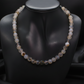 Captivating Black Dragon Vein Agate and Crystal Necklace