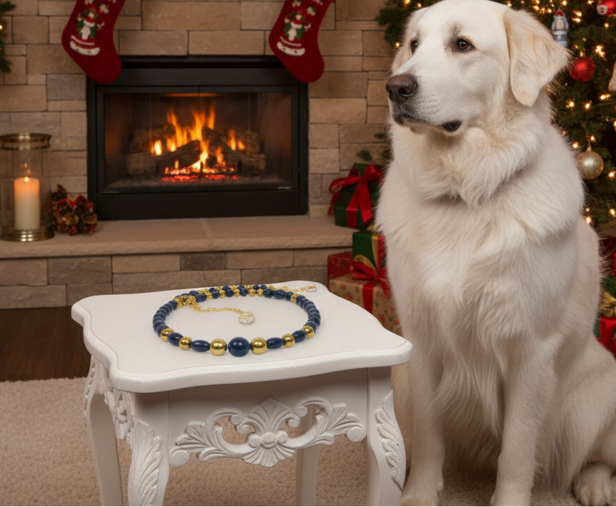 Appealing Black Onyx and Gold Hematite  Necklace - handcrafted by Artistry Jewelry