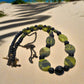 Enchanting Yellow Turquoise and Black Onyx, Semi-precious, One-of-a-Kind Necklace-handcrafted by Artistry Jewelry