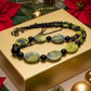 Enchanting Yellow Turquoise and Black Onyx, Semi-precious, One-of-a-Kind Necklace-handcrafted by Artistry Jewelry