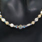 Elegant Mother of Pearl and Crystal Necklace