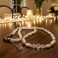 Elegant Mother of Pearl and Crystal Necklace