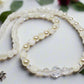Elegant Mother of Pearl and Crystal Necklace