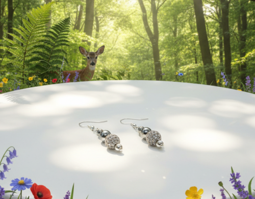 Elegant Silver and Crystal Drop Earrings