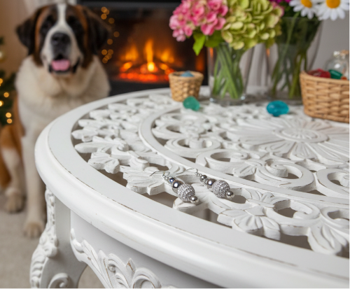 Elegant Silver and Crystal Drop Earrings