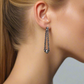 Elegant Smokey Black Rhinestone Dangle Earrings