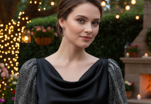 Elegant Smokey Black Rhinestone Dangle Earrings