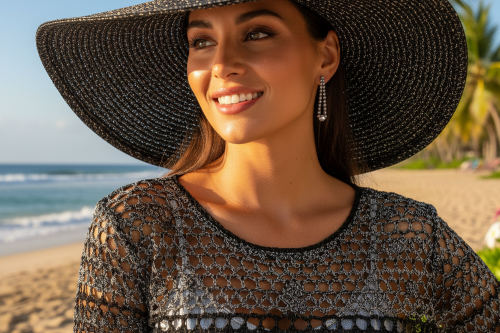 Elegant Smokey Black Rhinestone Dangle Earrings