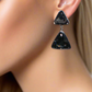 Gorgeous Triangles of Black Diamonds Earrings