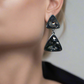Gorgeous Triangles of Black Diamonds Earrings