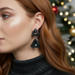 Gorgeous Triangles of Black Diamonds Earrings