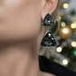 Gorgeous Triangles of Black Diamonds Earrings