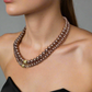 Stunning Crystal, Pearl, and Druk Two-Strand Beaded Necklace