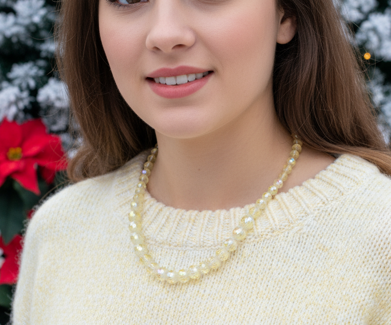 Magnificent Celestial Opal Crystal and Hematite Beaded Necklace