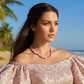 Lovely Pink and White Jasper & Crystal Beaded Necklace - handcrafted by Artistry Jewelry
