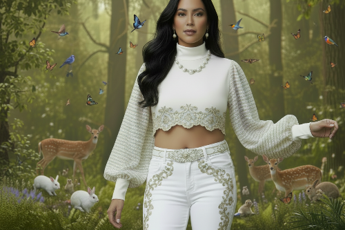 Enticing White Magnesite and Gold Beaded Necklace Set