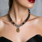 Gorgeous Black Diamond Crystals, Cubic Zirconia, and Black Pearl Beads, One-of-a-Kind Beaded Necklace - handcrafted by Artistry Jewelry