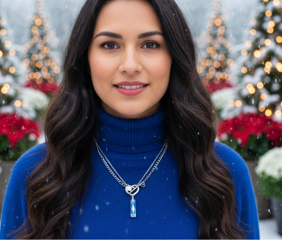 A Heart and Crystal for You Necklace