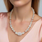 Stunning Rose Pink Quartz and Crystals, Semi-precious Beaded Necklace handcrafted by Artistry Jewelry