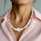 Stunning Rose Pink Quartz and Crystals, Semi-precious Beaded Necklace handcrafted by Artistry Jewelry