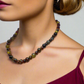 Alluring Carnelian Round, Agate, and Hematite Beaded Necklace