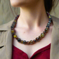 Alluring Carnelian Round, Agate, and Hematite Beaded Necklace