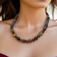 Alluring Carnelian Round, Agate, and Hematite Beaded Necklace