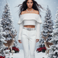 Dazzling White Moonstone and Crystal Necklace-174A