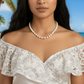 Dazzling White Moonstone and Crystal Necklace-174A