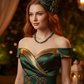 Stunning Cubic Zirconia, Czech Green Satin Beads, and Gold Hematite, Beaded Necklace, One-of-a-Kind, Crafted by Artistry Jewelry