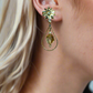Beautiful Golden Shadow, Cosmic Crystal, One-of-a-Kind, Drop Earrings-handcrafted by Artistry Jewelry