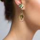 Beautiful Golden Shadow, Cosmic Crystal, One-of-a-Kind, Drop Earrings-handcrafted by Artistry Jewelry