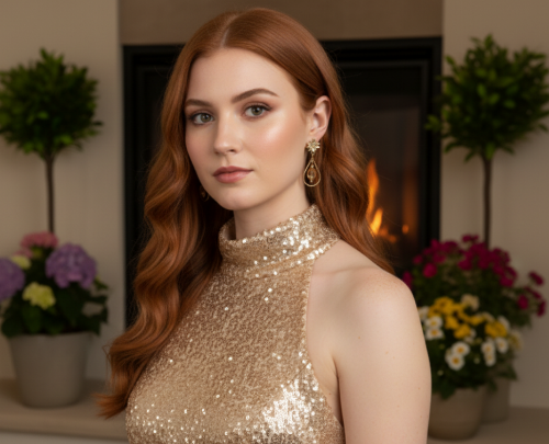 Beautiful Golden Shadow, Cosmic Crystal, One-of-a-Kind, Drop Earrings-handcrafted by Artistry Jewelry
