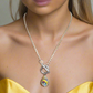 Gorgeous Baroque Teardrop Crystal, Rolo Chain Necklace - by Artistry Jewelry