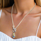 Gorgeous Baroque Teardrop Crystal, Rolo Chain Necklace - by Artistry Jewelry