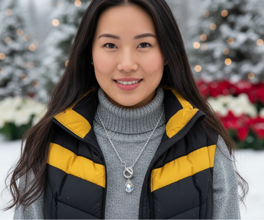 Gorgeous Baroque Teardrop Crystal, Rolo Chain Necklace - by Artistry Jewelry