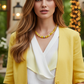 Fabulous Yellow Fire Agates and Cubic Zirconia Semi-precious, One-of-a-Kind, Beaded Necklace - handcrafted by Artistry Jewelry