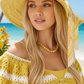 Fabulous Yellow Fire Agates and Cubic Zirconia Semi-precious, One-of-a-Kind, Beaded Necklace - handcrafted by Artistry Jewelry