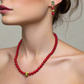 Beautiful Natural Red and Black Vein Turquoise, One-of-a-Kind, Semi-precious,  Necklace Set- handcrafted by Artistry Jewelry