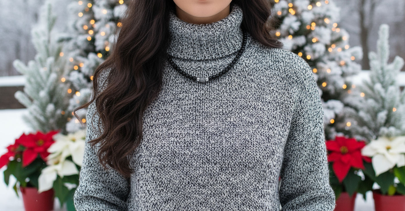 Lovely Black Pearl Beads, Cubic Zirconia, and Silver Rondelles, One-of-a-Kind, Beaded Necklace-handcrafted by Artistry Jewelry