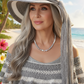 Beautiful Pearl Silver Beads with Graphic Crystals, One-of-a-Kind, Beaded Necklace - handcrafted by Artistry Jewelry
