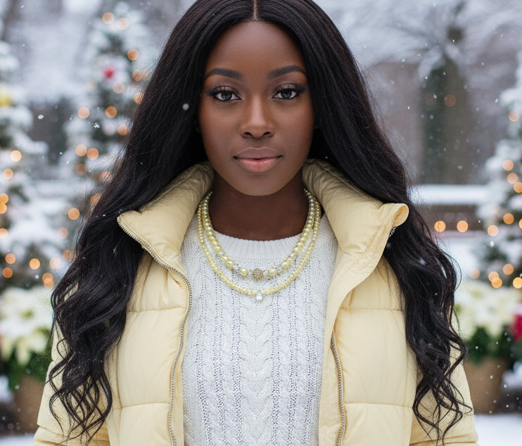 Gorgeous Yellow Pearl Beads,Briolette Crystals, and Cubic Zirconia, One-of-a-Kind Beaded Necklace-handcrafted by Artistry Jewelry